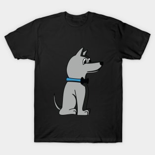 grey dog with papillon T-Shirt